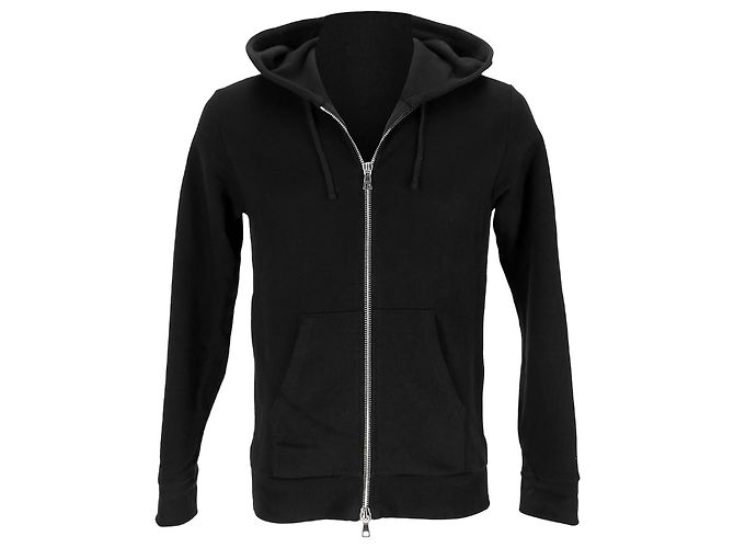 Sudadera con cremallera Balmain en algodón negro