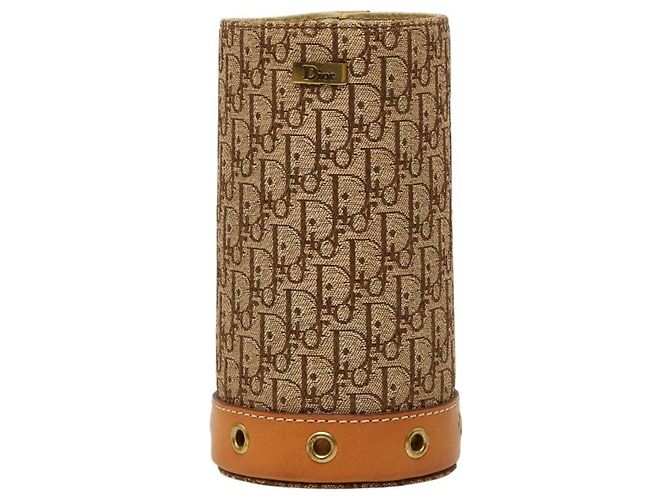 Christian Dior Dior Trotter Pen Stand Case Brown Beige