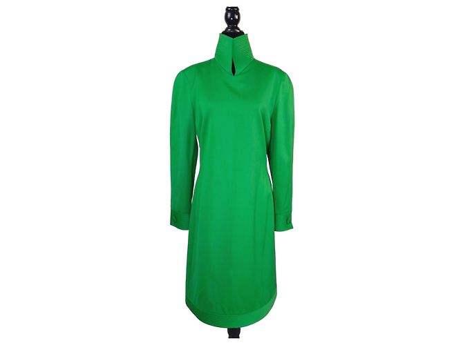 Genny Vintage grünes Wollkleid