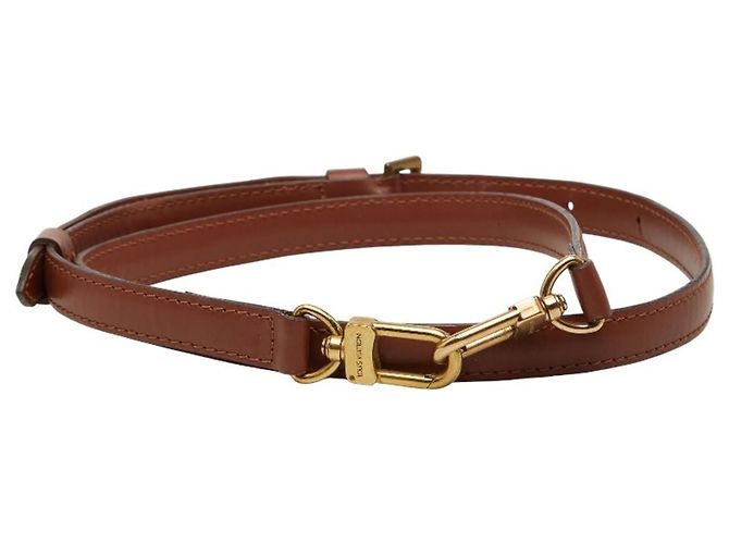 Louis Vuitton Brown Leather Shoulder Strap