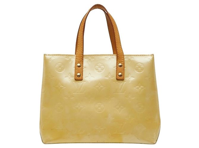 Sac à main Louis Vuitton Monogram Vernis Reed PM Beige