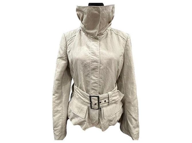 Giacca corta beige Pennyblack con cintura