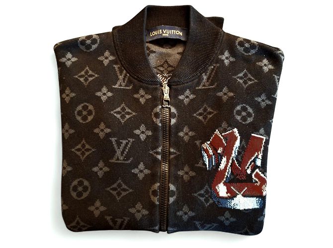 Montsouris Graffiti-zipper-Blouson von Louis Vuitton Schwarz