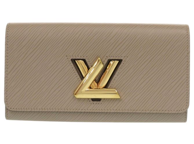 Twist Louis Vuitton Epi Leather Bifold Wallet Beige