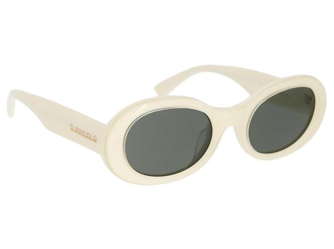 Occhiali da sole GUCCI in plastica bianchi Auth BA10540A Bianco