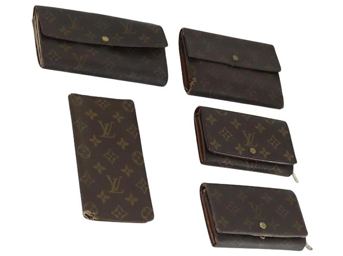 Portafoglio Monogram LOUIS VUITTON 5 Set LV Auth BA10587 Monogramma