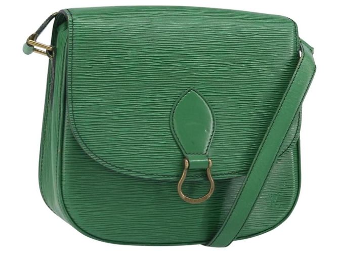 LOUIS VUITTON Epi Saint Cloud GM Schultertasche Grün M52194 LV Auth 171072
