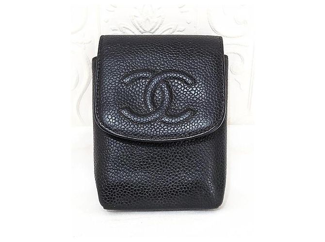 Chanel Timeless Caviar Leather Case Black