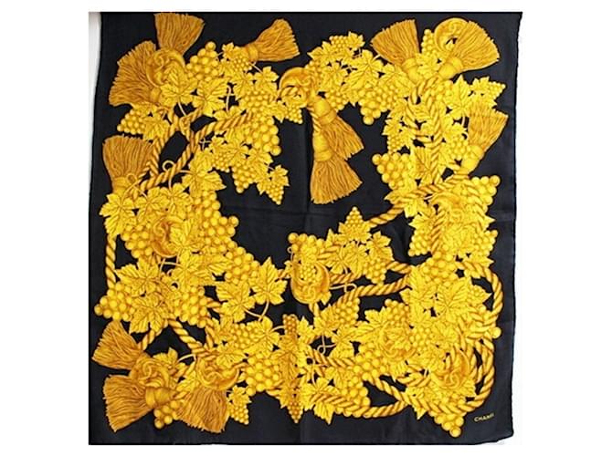 Sciarpa Chanel nera e gialla Nero Giallo 