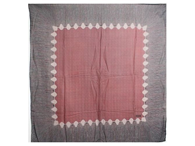 Sciarpa Grande Chanel in Multicolore e Rosso 