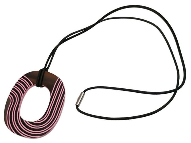 Collana Pendente POP PM di Hermès Marrone Rosa