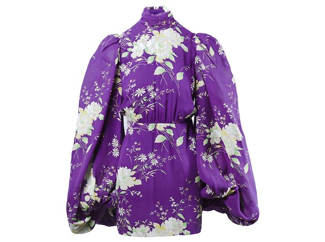 Autre Marque Mini-Kleid mit Blumenmuster Gobi von The Attico Lila