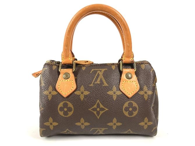 Borsa Boston Mini Speedy Monogram Louis Vuitton Marrone Monogramma