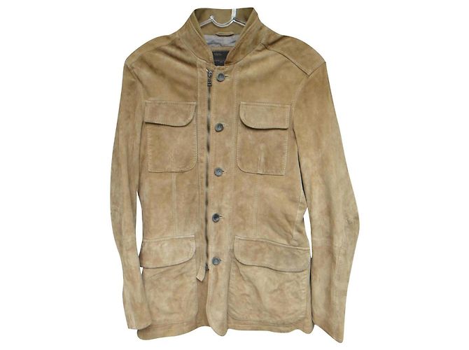 Autre Marque MCS Wildlederjacke Hellbraun