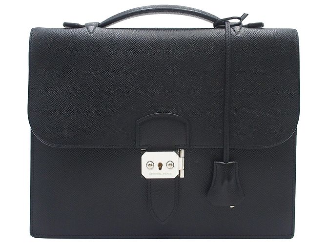 Borsa a documenti 27 in Swift nero Hermès