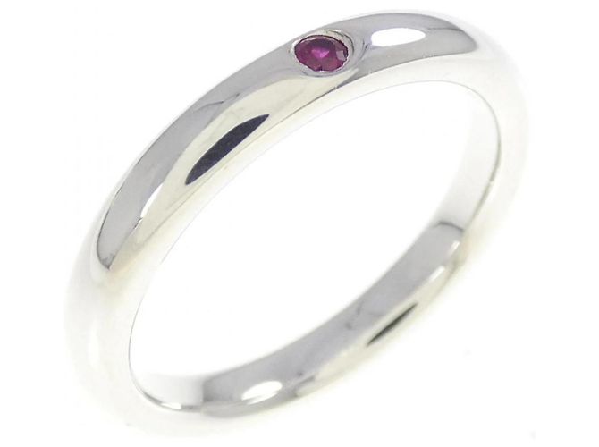 Tiffany & Co Anillo de plata 925 Tiffany con rubí