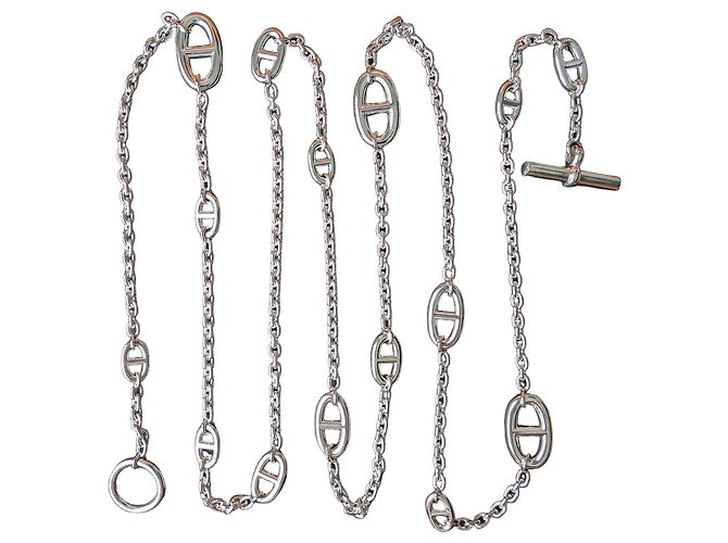 Hermès Collana Lunga Argento Farandole 120 cm Silver hardware