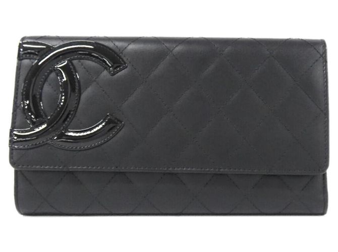 Chanel Cambon Line Long Wallet Black