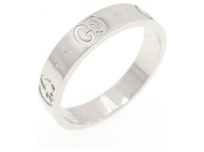 Anel Icon Gucci em ouro branco 18K Dourado