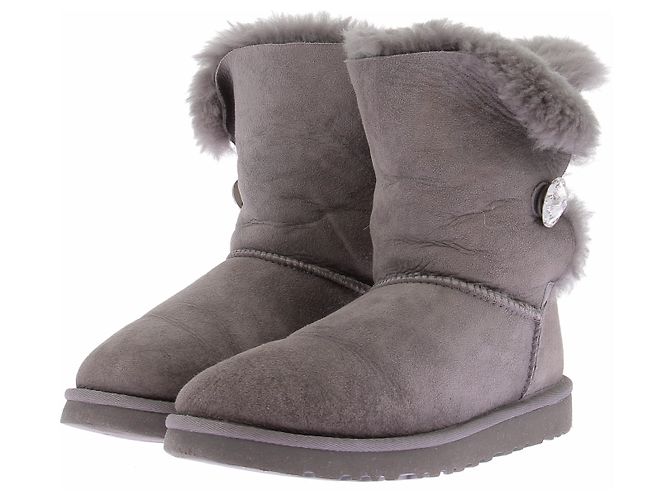 Ugg Bottes "Bailey Button" en daim gris
