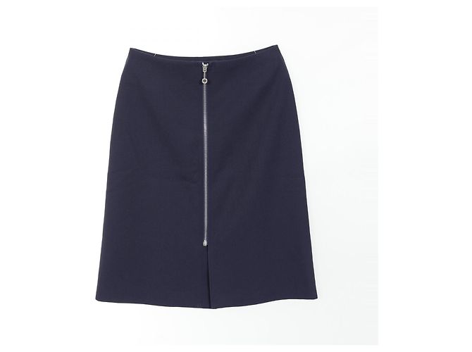 Saia de lã Hermès Azul Azul marinho