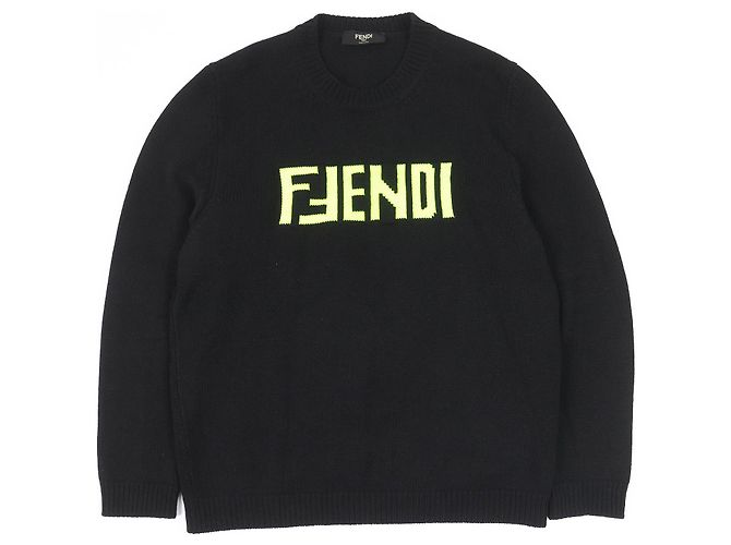 Fendi Kaschmirstrickpullover Schwarz