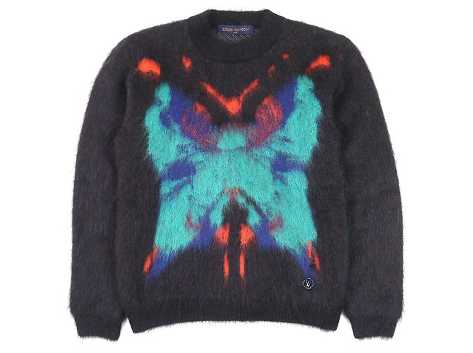 Mohair-Strick LV Circle von Louis Vuitton Schwarz Mehrfarben