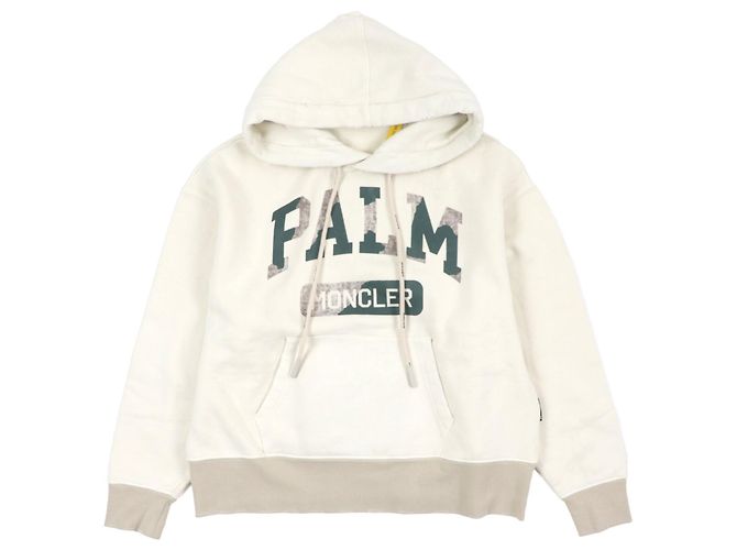 Sudadera de algodón Moncler Genius 8×Palm Angels Beige Crudo
