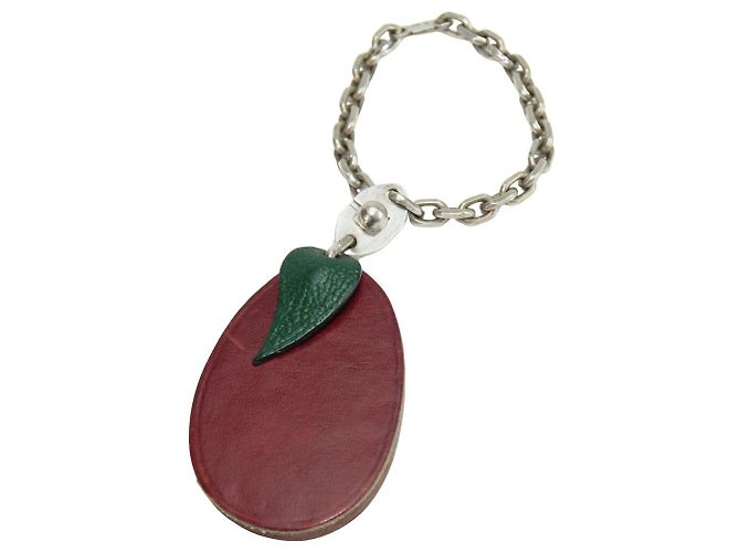 Charm in pelle Hermès Argento 925 Verde Porpora