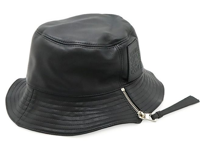 Cappello da pescatore Loewe in pelle Nero