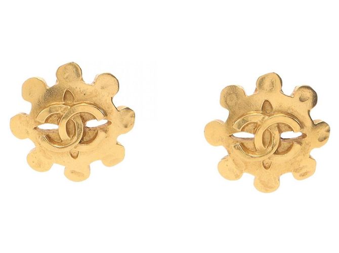 Classique Boucles d'oreilles Chanel Coco Mark Doré