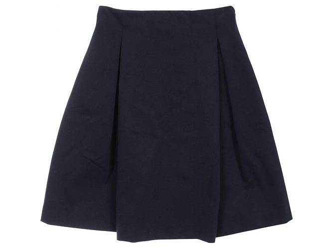 Falda de rayón y nylon Jil Sander Azul Azul marino