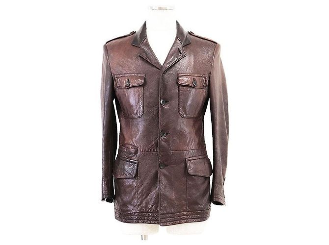 Gucci Lederjacke Braun