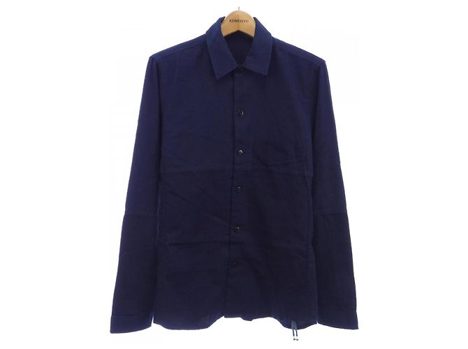 Autre Marque Camicia in cotone Denham Blu Blu navy