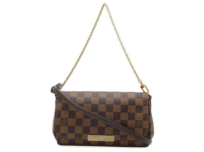 Borsa a Spalla 2 in 1 Damier Favorite PM Louis Vuitton Marrone