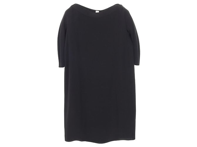 Hermès Hermes Seidenkleid Schwarz
