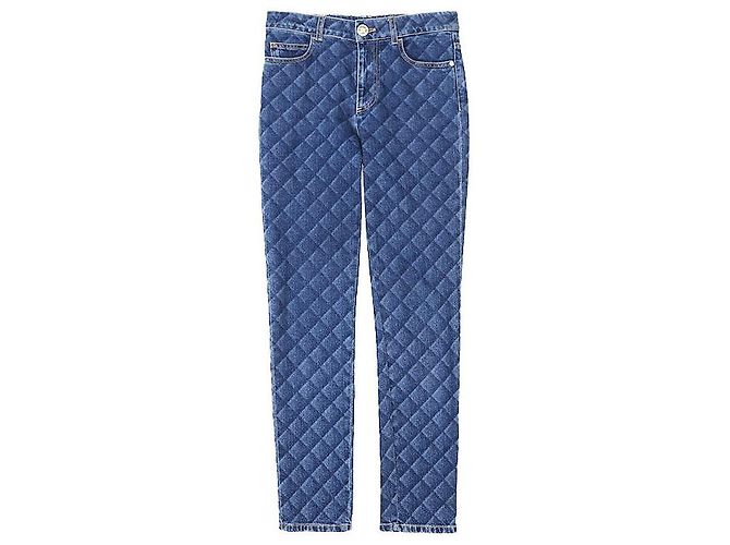 Timeless Pantalones de denim Chanel P73402 Azul