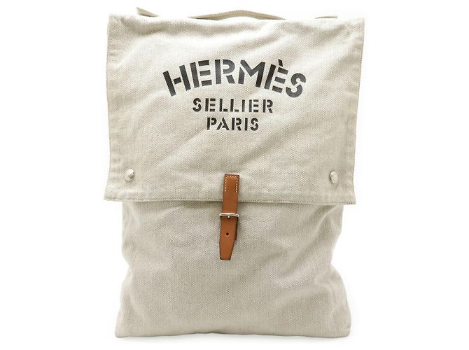 Bolsa Hermès Aline Toilè Chevron Bege
