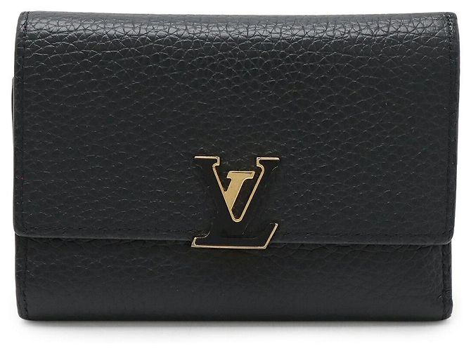 Portafoglio Compatto Capucines Taurillon Louis Vuitton Nero