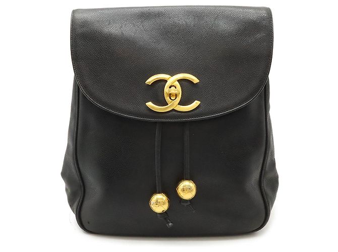 Timeless Mochila de couro caviar da Chanel Preto