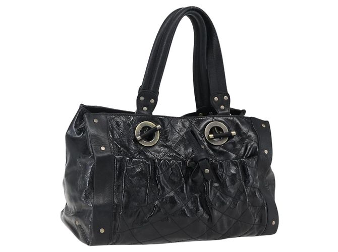 BALLY Sac à main en cuir noir Auth ti3771