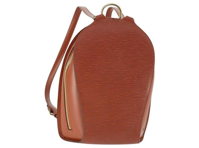 LOUIS VUITTON Epi Mabillon Backpack Brown M52233 LV Auth 165879