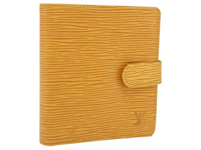 LOUIS VUITTON Epi Kompakte Bifold Geldbörse Gelb M63559 Auth BA10574