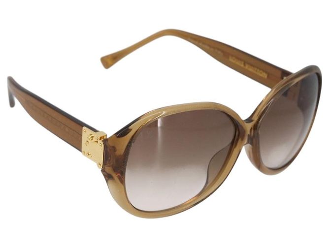 OCCHIALI DA SOLE OVERSIZE SUPSON IN PLASTICA MARRONE LOUIS VUITTON Z0132E LV Auth BA10709