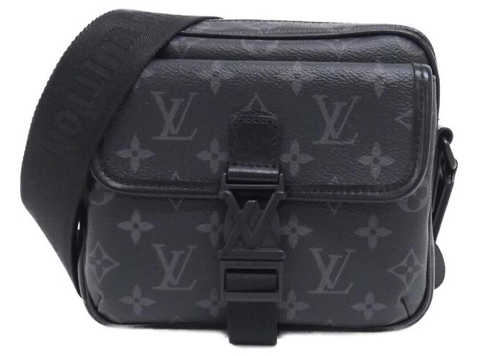 Louis Vuitton Monogram Eclipse Get Away Messenger Shoulder Bag Black