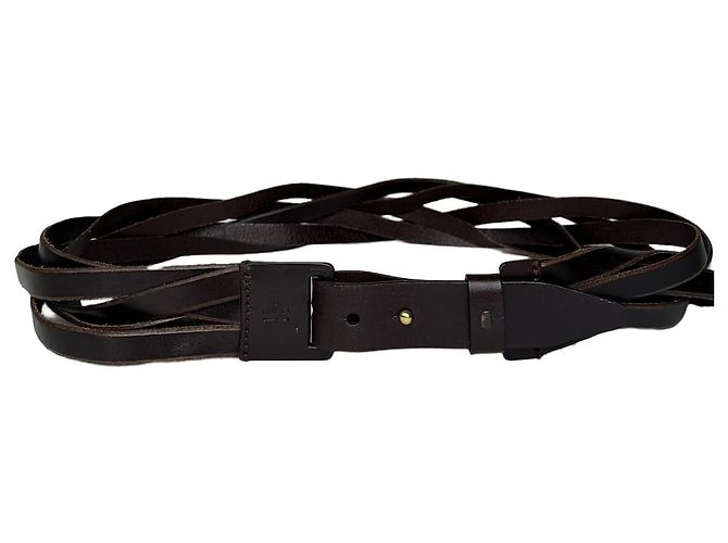 Vintage Gucci gewickelter Leder Gürtel Braun