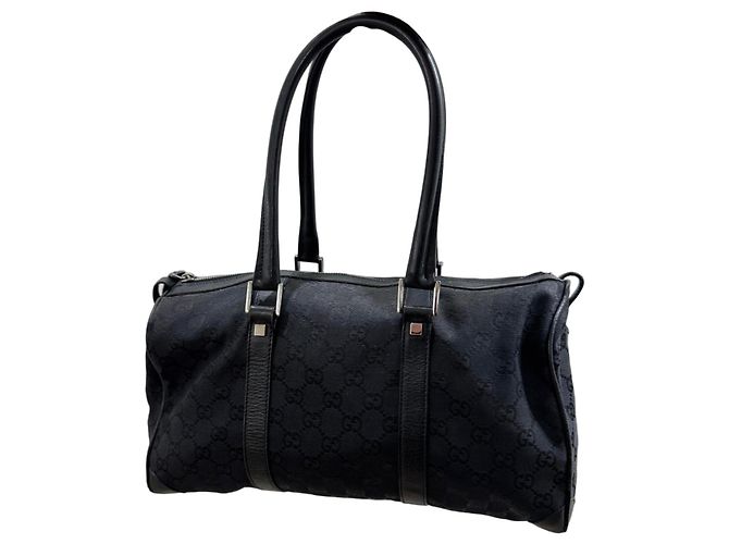 Gucci GG schwarze Canvas-Handtasche