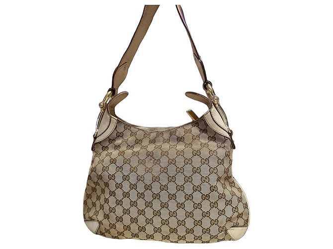 Gucci Hobo Monogram Tasche Braun Beige