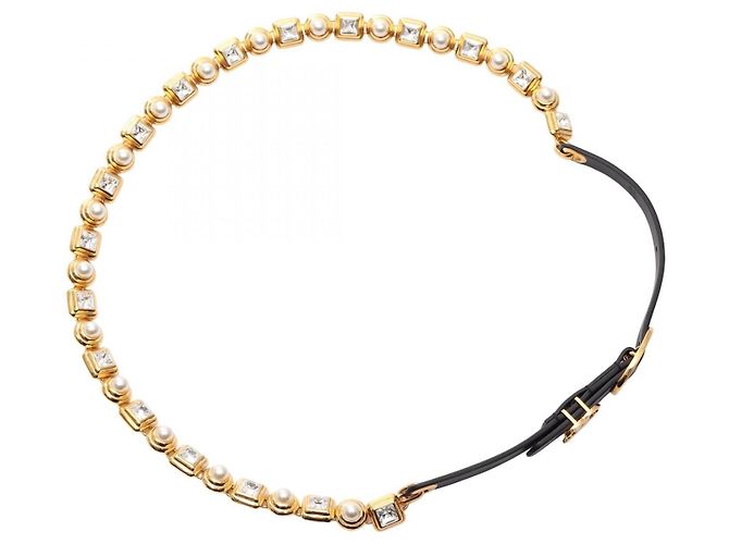 Timeless Chanel Coco Mark Leder Gürtel Schwarz