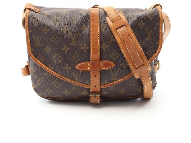 Sac à épaule Saumur 30 Monogram Louis Vuitton Marron